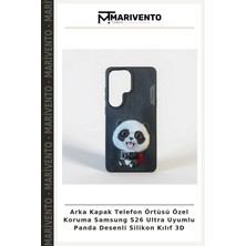 Arka Kapak Telefon Örtüsü Özel Koruma Samsung S26 Ultra Uyumlu Panda Desenli Silikon Kılıf 3D