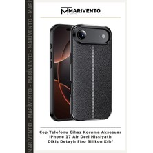 Cep Telefonu Cihaz Koruma Aksesuar iPhone 17 Air Deri Hissiyatlı Dikiş Detaylı Firo Silikon Kılıf