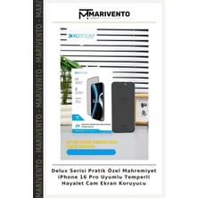 Delux Serisi Pratik Özel Mahremiyet iPhone 16 Pro Uyumlu Temperli Hayalet Cam Ekran Koruyucu