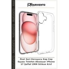 Özel Seri Koruyucu Kap Cep Eşyası Telefon Aksesuar iPhone 17 Şeffaf 2mm Silikon Kılıf