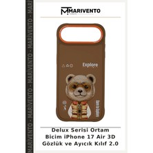 Delux Serisi Ortam Bicim iPhone 17 Air 3D Gözlük ve Ayıcık Kılıf 2.0