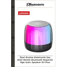 Özel Üretim Elektronik Ses Aleti Renkli Bluetooth Hoparlör Rgb Işıklı Speaker K3 Plus
