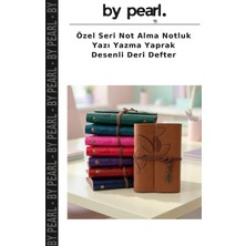 Özel Seri Not Alma Notluk Yazı Yazma Yaprak Desenli Deri Defter