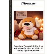 Premium Yumuşak Biblo Hoş Görsel Özür Dilerim Tişörtlü Peluş Oyuncak Köpek