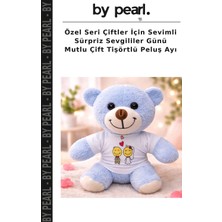 Özel Seri Çiftler Için Sevimli Sürpriz Sevgililer Günü Mutlu Çift Tişörtlü Peluş Ayı