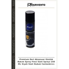Premium Deri Aksesuar Günlük Bakım Sprey Flexi Süet Spreyi 250 ml Siyah Süet Nubuk Canlandırıcı