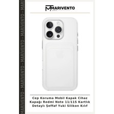 Cep Koruma Mobil Kapak Cihaz Kapağı Redmi Note 11/11S Kartlık Detaylı Şeffaf Yuki Silikon Kılıf