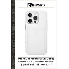 Premium Model Ürün Gereç Redmi 12 4g Kartlık Detaylı Şeffaf Yuki Silikon Kılıf