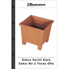 Delux Serisi Kare Saksı No 2 Teras Ofis