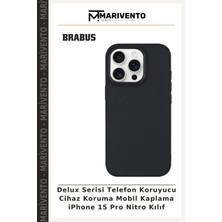 Delux Serisi Telefon Koruyucu Cihaz Koruma Mobil Kaplama iPhone 15 Pro Nitro Kılıf
