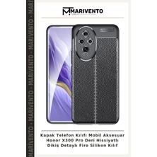 Kapak Telefon Kılıfı Mobil Aksesuar Honor X300 Pro Deri Hissiyatlı Dikiş Detaylı Firo Silikon Kılıf