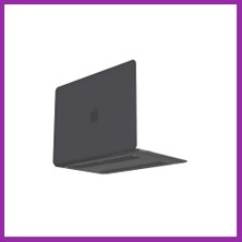 Bezos Macbook Air 13.3 Macbook Buzlu Kapak - Füme BEZ10
