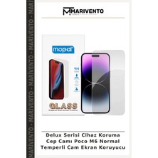 Delux Serisi Cihaz Koruma Cep Camı Poco M6 Normal Temperli Cam Ekran Koruyucu