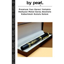 Premium Yazı Gereci Yetişkin Hediyesi Metal Gereç Besmele Kabartmalı Kutulu Kalem