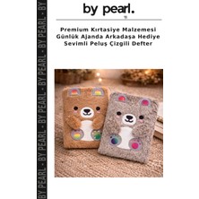 Premium Kırtasiye Malzemesi Günlük Ajanda Arkadaşa Hediye Sevimli Peluş Çizgili Defter