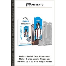Delux Serisi Cep Aksesuarı Mobil Parça Akıllı Aksesuar iPhone 13 / 13 Pro Magic Glass