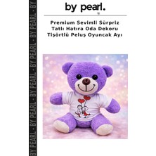Premium Sevimli Sürpriz Tatlı Hatıra Oda Dekoru Tişörtlü Peluş Oyuncak Ayı