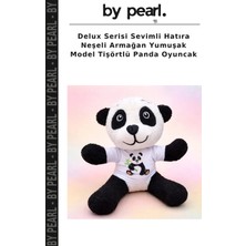 Delux Serisi Sevimli Hatıra Neşeli Armağan Yumuşak Model Tişörtlü Panda Oyuncak