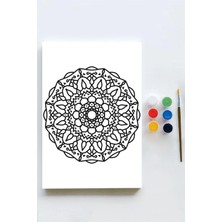 Mandala Tuval Kanvas Tablo Boyama Hobi Seti 12 50X70CM