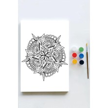 Mandala Tuval Kanvas Tablo Boyama Hobi Seti 10 50X70CM