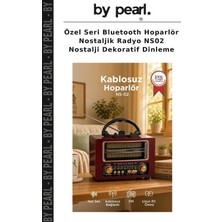 Özel Seri Bluetooth Hoparlör Nostaljik Radyo NS02 Nostalji Dekoratif Dinleme