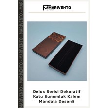 Delux Serisi Dekoratif Kutu Sunumluk Kalem Mandala Desenli
