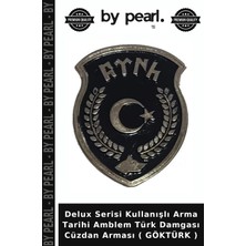 Delux Serisi Kullanışlı Arma Tarihi Amblem Türk Damgası Cüzdan Arması ( Göktürk )