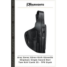 Araç Gereç Görev Kılıfı Güvenlik Ekipmanı Single Sword Deri Tam Kılıf Canik 55 - Tp9 Siyah