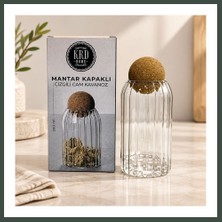 Bezos Mantar Kapaklı Küçük Çizgili Kavanoz Nhr