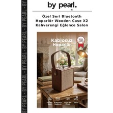 Özel Seri Bluetooth Hoparlör Wooden Case X2 Kahverengi Eğlence Salon