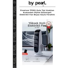 Premium TF001 Kule Tipi Uzaktan Kumandalı Dijital Göstergeli Elektrikli Fan Beyaz Güçlü Ferahlık