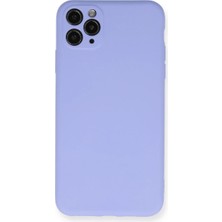 Efnaz Style Apple iPhone 11 Pro Max Kılıf Nano Içi Kadife Silikon - Lila
