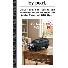 Delux Serisi Bass Ses Balkon Teknoloji Bluetooth Hoparlör Araba Tasarımlı D48 Siyah