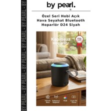 Özel Seri Hobi Açık Hava Seyahat Bluetooth Hoparlör D24 Siyah