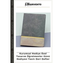 Kurumsal Hediye Özel Tasarım Öğretmenler Günü Hediyesi Yazılı Deri Defter
