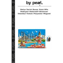 Delux Serisi Duvar Süsü Ofis Hediyesi Dekoratif Aksesuar Istanbul Temalı Polyester Magnet