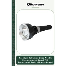 Premium Kullanışlı Cihaz Avcılık Ekipmanı Araç Gereci Tx6 Profesyonel Şarjlı LED Avcı Feneri