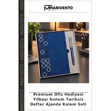 Premium Ofis Hediyesi Yılbaşı Sunum Tarihsiz Defter Ajanda Kalem Seti