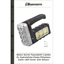 Delux Serisi Taşınabilir Lamba Ev Aydınlatma Kamp Ekipmanı Solar LED Fener Çok Amaçlı