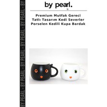 Premium Mutfak Gereci Tatlı Tasarım Kedi Severler Porselen Kedili Kupa Bardak