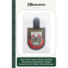 Özel Seri Teşhir Nişanı Kıyafet Süsü Resmi Aksesuar Single Sword Harici Metal Mont Brövesi