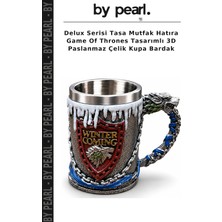 Delux Serisi Tasa Mutfak Hatıra Game Of Thrones Tasarımlı 3D Paslanmaz Çelik Kupa Bardak