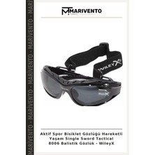 Aktif Spor Bisiklet Gözlüğü Hareketli Yaşam Single Sword Tactical 8006 Balistik Gözlük - Wileyx