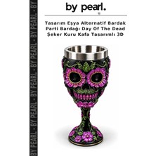 Tasarım Eşya Alternatif Bardak Parti Bardağı Day Of The Dead Şeker Kuru Kafa Tasarımlı 3D