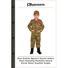 Özel Üretim Öğrenci Giysisi Askeri Giysi Kamuflaj Pantolon Sword Çocuk Asker Kıyafeti Single