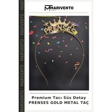Premium Tacı Süs Detay Prenses Gold Metal Taç