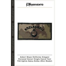 Askeri Nişan Üniforma Simgesi Personel Gereci Single Sword Yeni Tsk Eğitim Nakış Rütbe (Mini Model)