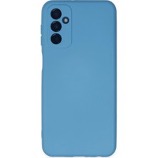 Efnaz Style Samsung Galaxy M23 Kılıf Nano Içi Kadife Silikon - Mavi