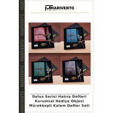 Delux Serisi Hatıra Defteri Kurumsal Hediye Objesi Mürekkepli Kalem Defter Seti