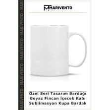 Özel Seri Tasarım Bardağı Beyaz Fincan Içecek Kabı Sublimasyon Kupa Bardak